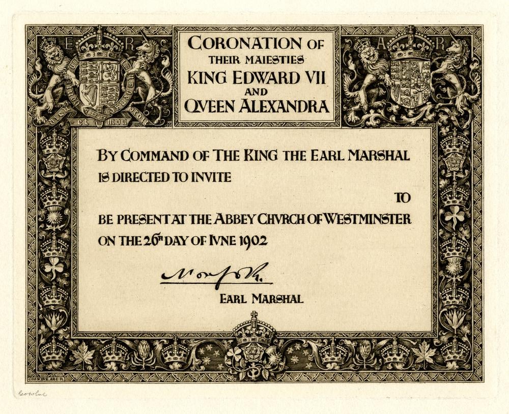 A brief history of coronation invitations Plan Printing 24
